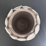 Ivory stoneware scale vase