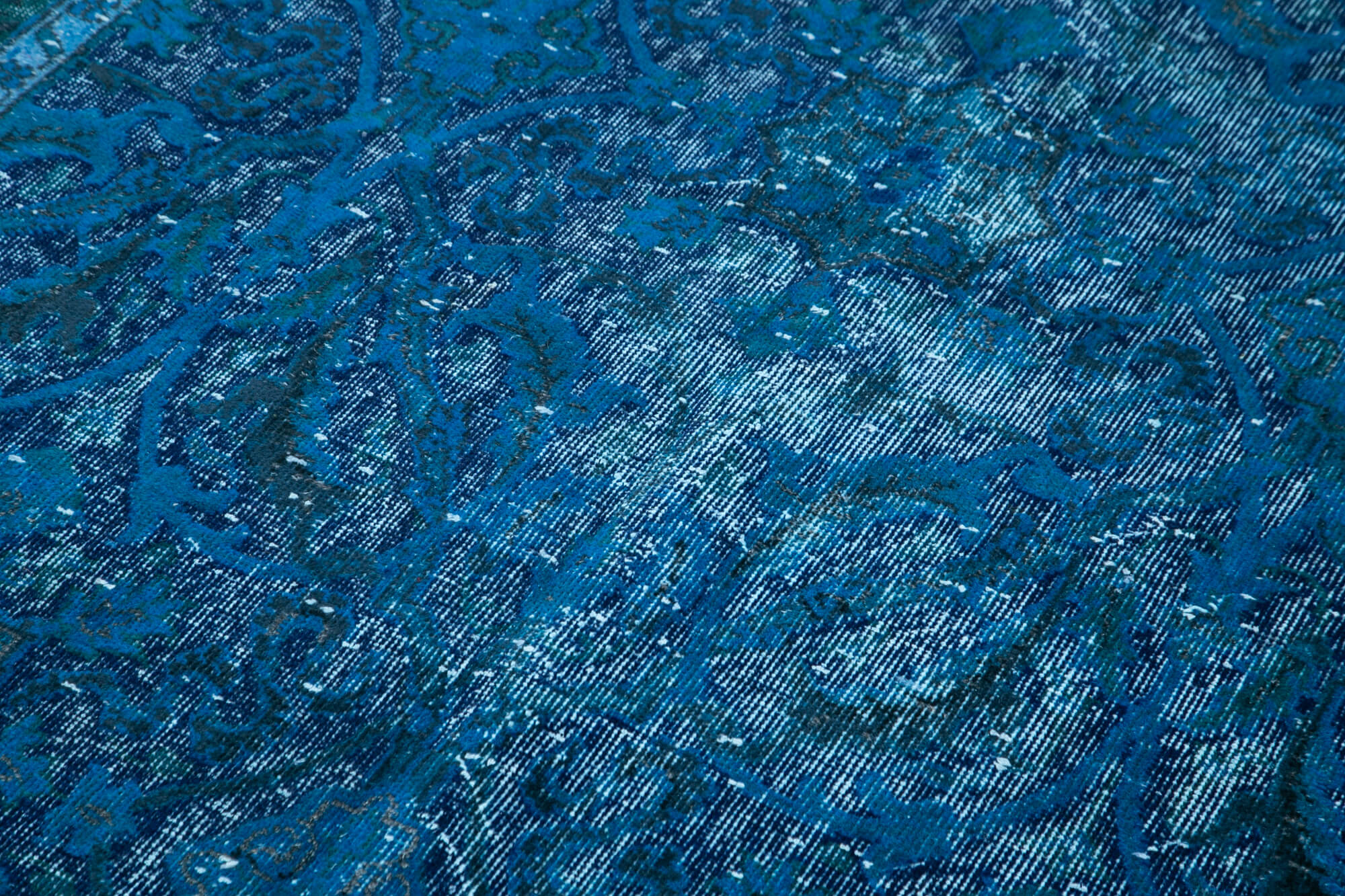 Hand-knotted antique turkish 1980s 146 cm x 263 cm blue rug