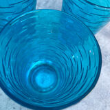 Serie de 6 verres bleus