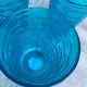 Series of 6 blue glasses