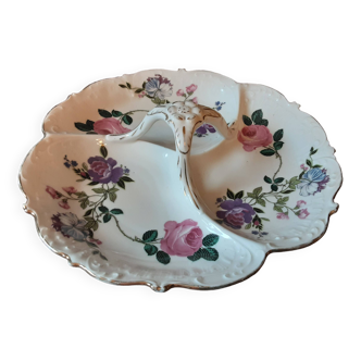 Plat compartiments  porcelaine  original
