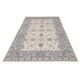 Tapis oriental gris bleu et beige classic en laine