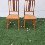 Pair of art and kraft chairs