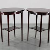 1930s pair of restored Thonet side tables No. 206, Czechoslovakia