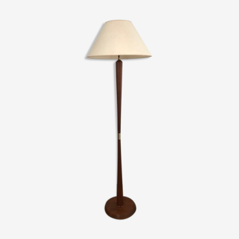 Floor lamp in exotic wood and brass