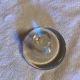 Glass carafe engraved with flowers