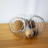 Vintage metal fruit basket