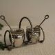 Silver-plated metal salt and pepper shakers