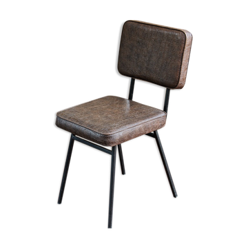 Chaise vintage simili cuir