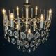 Classic glass chandelier from the mid-century by Gaetano Sciolari, Italy, 1970s.