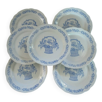 7 antique dinner plates