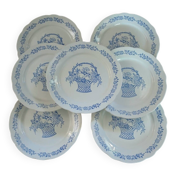 7 antique dinner plates