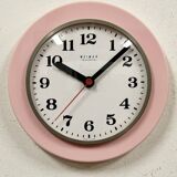 Vintage Pink East German Bakelite Wall Clock from Weimar, 1980s