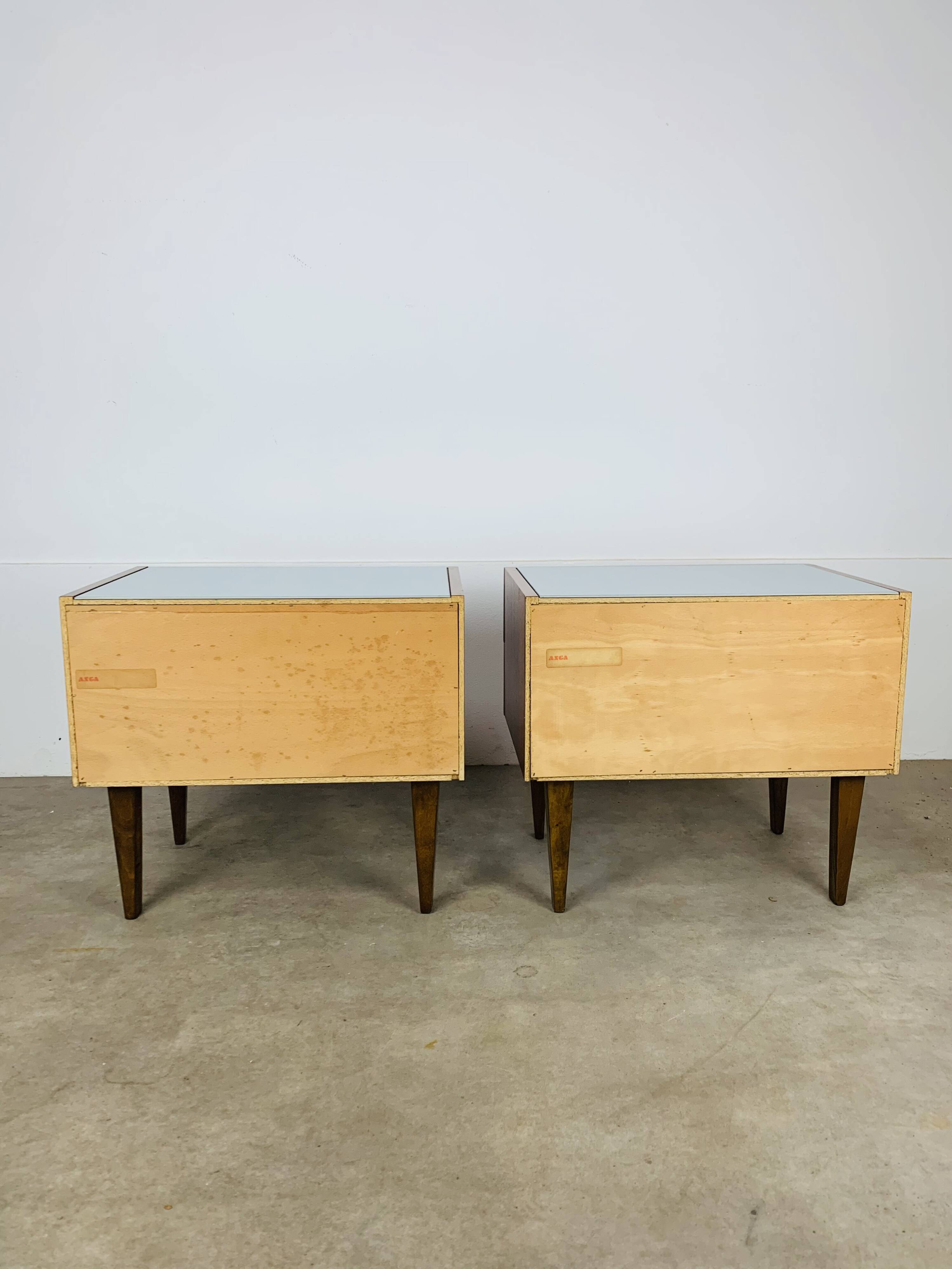 Pair of Scandinavian teak bedside tables, 1960s