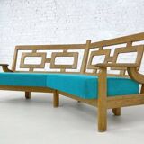 Curved sofa Guillerme and Chambron for Vos Maison, 1960s