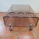Smoked plexiglass coffee table from the 70s