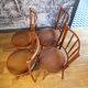 Set 4 chaise de bistrot assise velours