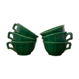 Set of 6 green cups