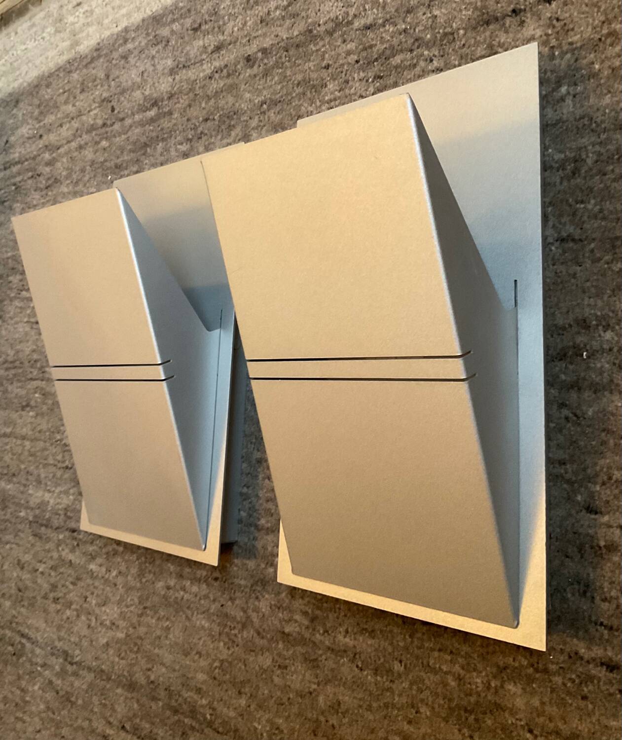Pair of designer wall lights from the 80s-90s