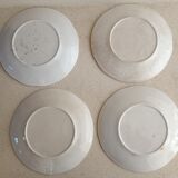 4 plates decorated strawberries in Onnaing slurry