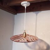 Vintage pink glass pendant light