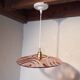 Vintage pink glass pendant light