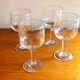 11 stemmed glasses, cut glass, garland pattern, 1960