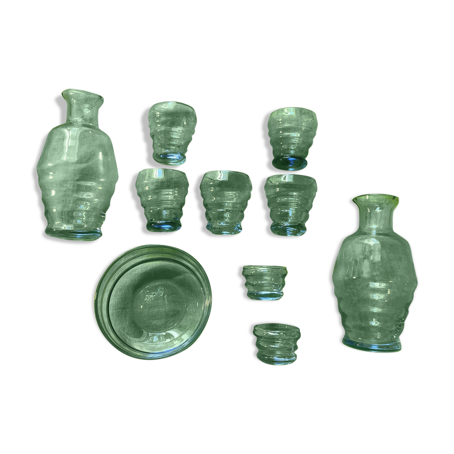 Vintage 1930s glass doll's dinette