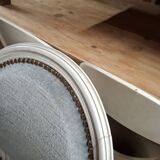 Set of 6 Louis XVI style patinated medallion chairs.