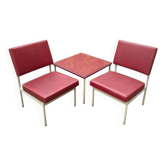 2 chauffeuses et table basse par Anonima Castelli, Italie, années 1950