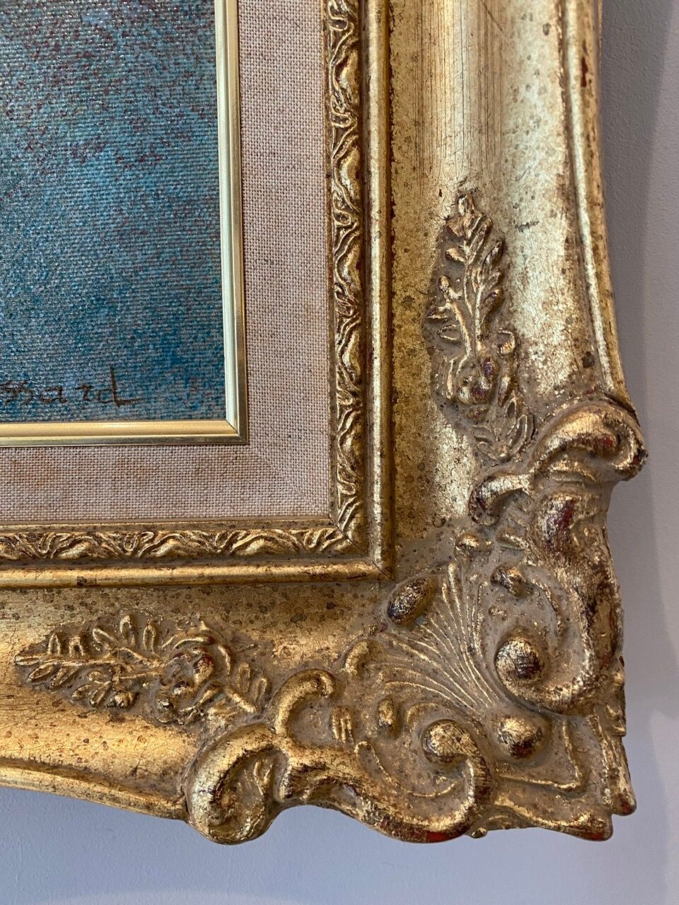 Old painting, still life with wild flowers signed Massard XX century