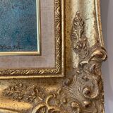 Old painting, still life with wild flowers signed Massard XX century