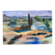 Mediterranean Provencal landscape / expressionist painting / oil painting on wood panel