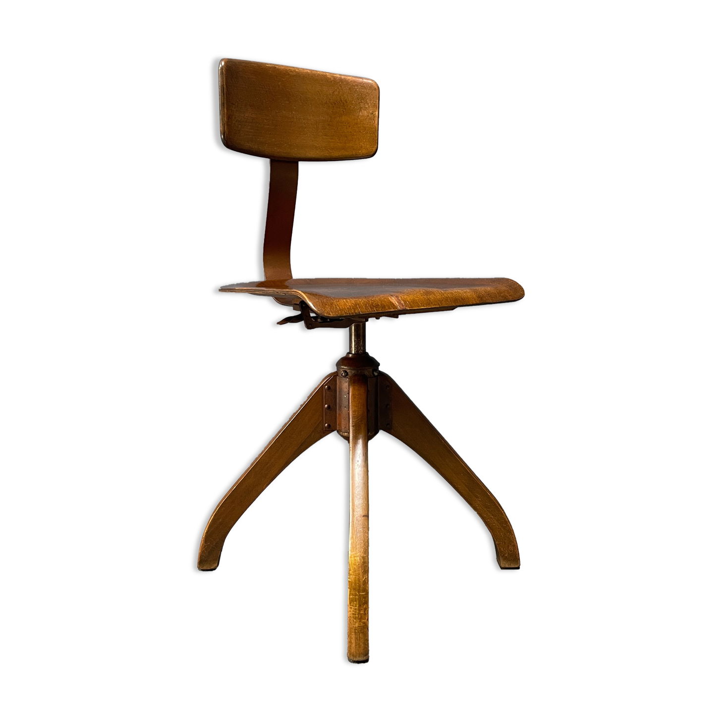 Brown Ama Elastik studio or atelier chair from the 1930s