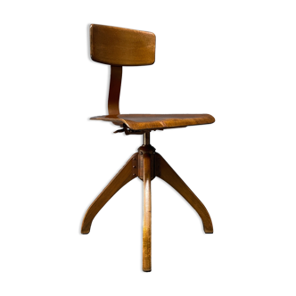 Brown Ama Elastik studio or atelier chair from the 1930s