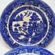 9 Antique Plates 19th Century Blue Willow Pattern Chinese Blue Decor