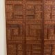 Vintage Asian carved teak screen — mid-20th century