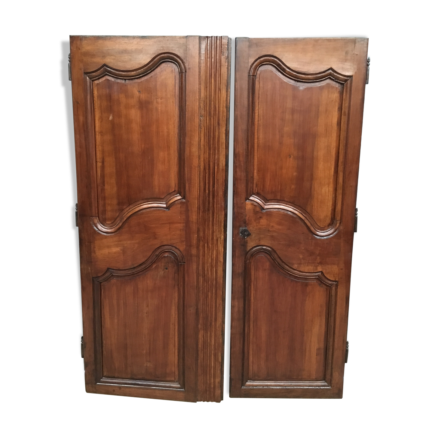Pair of doors Louis XV walnut 19th