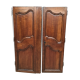 Paire de portes Louis XV noyer 19eme