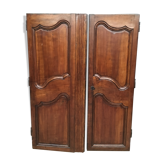 Paire de portes Louis XV noyer 19eme