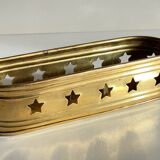 Bougeoir chandelier etoiles vintage laiton