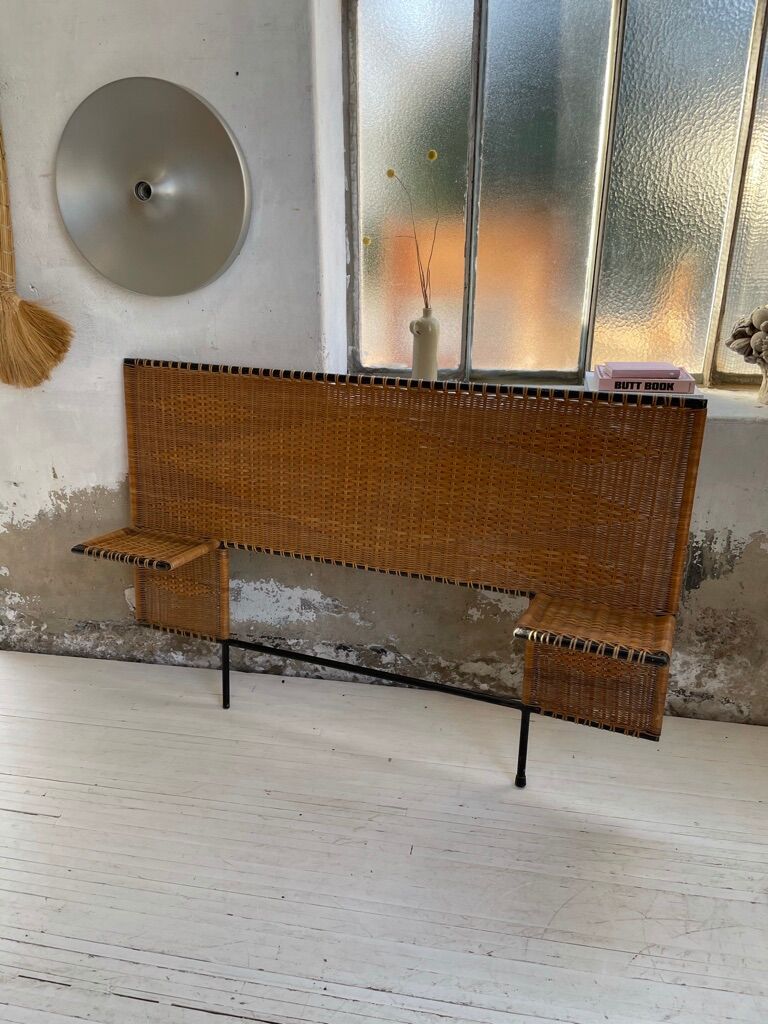 Metal and wicker headhead 50s