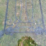 Italian glass and wrought iron coffee table