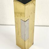 Art Deco geometric vase in gilded brass