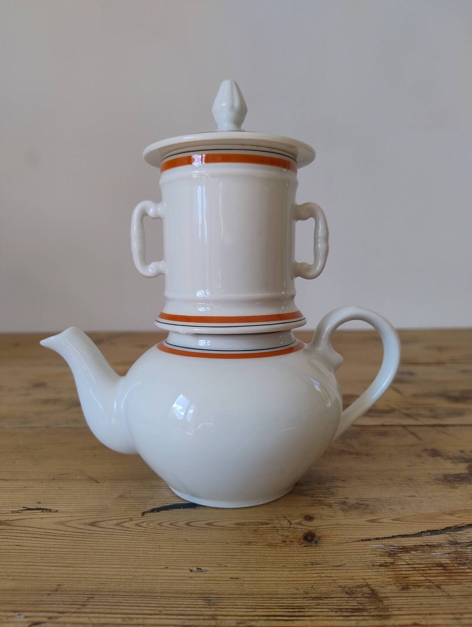 Vintage porcelain teapot from the Auteuil porcelain factory.