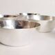 Silver-plated metal cups, ice cream or sorbet cups