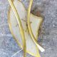 Paire d'appliques 1950 vintage en métal et verre opalin années 50 rockabilly wall lights