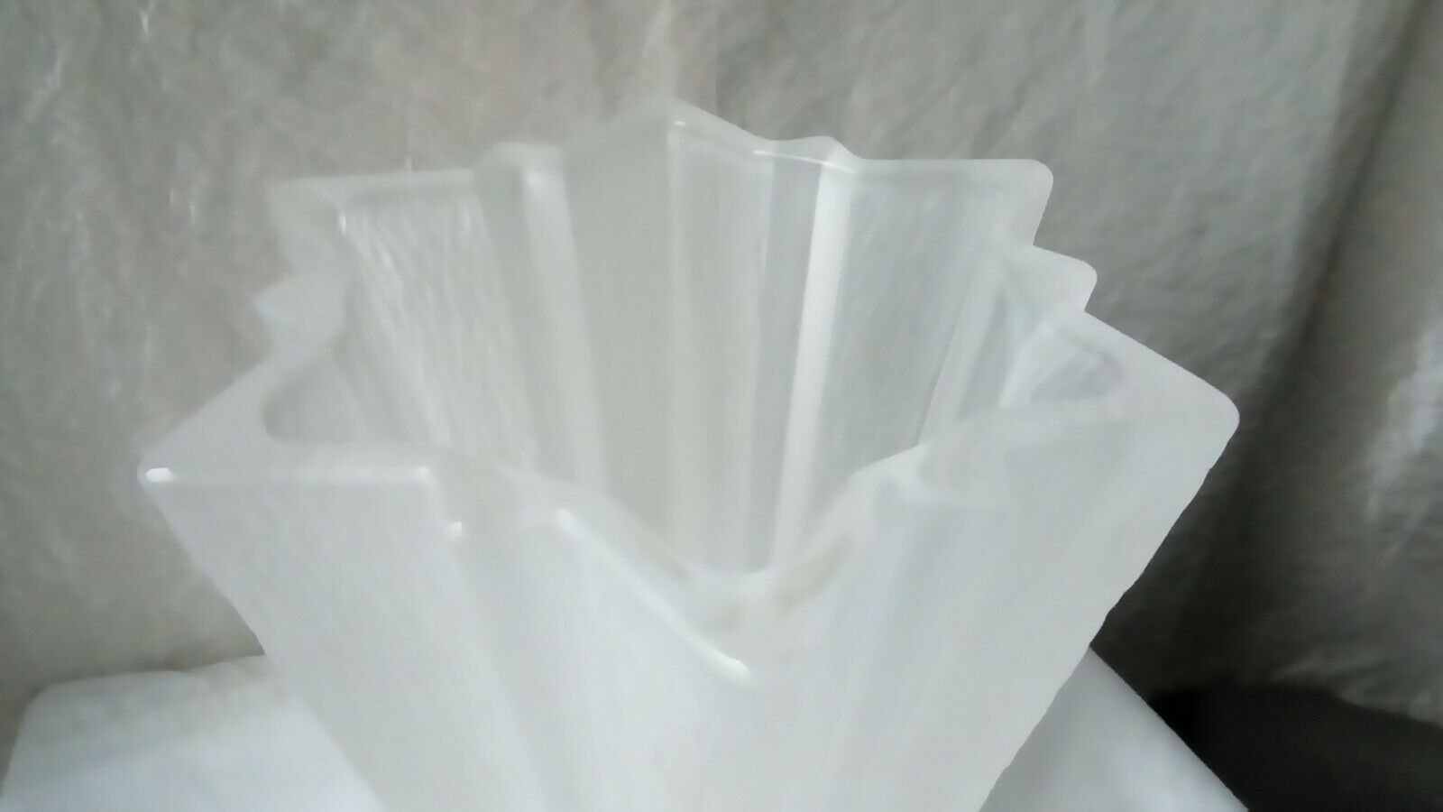 Compressed glass vase star shape art deco