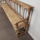 Patinated church pew