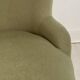 Small green velvet tub chair